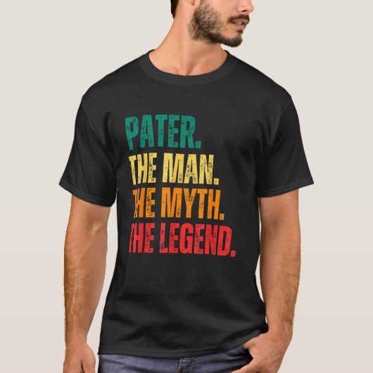 Retro Pater the Man the Myth the Legend Pops Prese Tシャツ (正面)