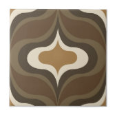 Retro Pattern Brown タイル (正面)