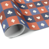 Retro pattern Card Game suit ラッピングペーパー (ロールコーナー)