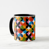 RETRO Pattern Colorful Mid Century Modern Name マグカップ (正面左)