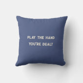 Retro pattern Play The Hand You're Dealt Card Game クッション (裏面)