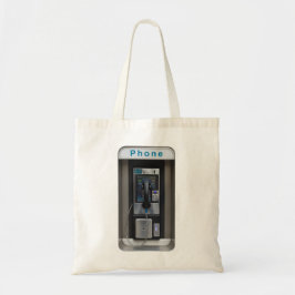Retro Payphone Design, Vintage Telephone Booth Art トートバッグ