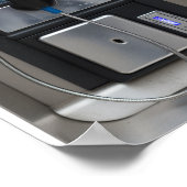 Retro Payphone Design, Vintage Telephone Booth Art ポスター (角)