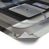 Retro Payphone Design, Vintage Telephone Booth Art ポスター (角)