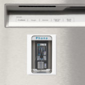 Retro Payphone Design, Vintage Telephone Booth Art マグネット (インサイチュ (食洗機))