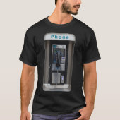 Retro Payphone Design, Vintage Telephone Booth Art Tシャツ (正面)