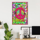 Retro Peace Poster ポスター (ホームオフィス)