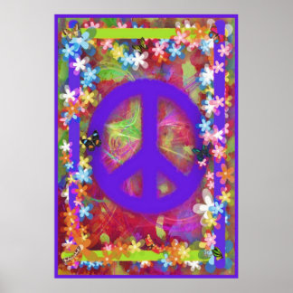 Retro Peace Poster V ポスター