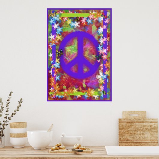 Retro Peace Poster V ポスター (キッチン)