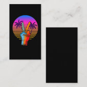 Retro Peace Vaporwave Hawaii 70s 80s 名刺 (正面/裏面)