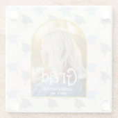 Retro Peach Graduation ガラスコースター (裏面)