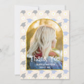 Retro Peach Graduation サンキューカード (正面)