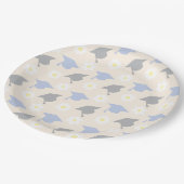 Retro Peach Graduation ペーパープレート (アングル)