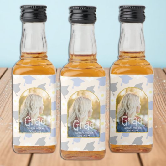 Retro Peach Graduation リキュールボトルラベル