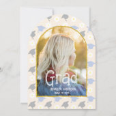 Retro Peach Graduation Announcement 招待状 (正面)