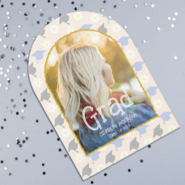 Retro Peach Graduation Announcement 招待状