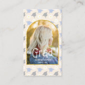 Retro Peach Graduation Name Card 名刺 (正面)