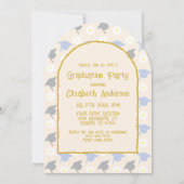 Retro Peach Graduation Party 招待状 (正面)