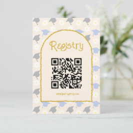 Retro Peach Graduation Registry エンクロージャーカード