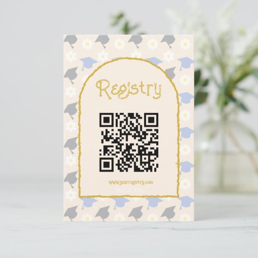 Retro Peach Graduation Registry エンクロージャーカード (スタンド正面)