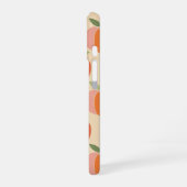 Retro Peach Motif with Grainy Texture iPhone 16ケース (左側面)