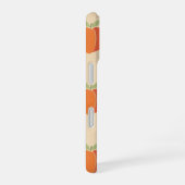 Retro Peach Motif with Grainy Texture iPhone 16ケース (右側面)