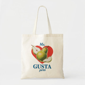 Retro Pear “Me Gusta” Vintage Poster Tee トートバッグ