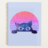 Retro Peeking Cute Cat プランナー手帳 (正面)