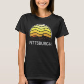 Retro Pennsylvania Pittsburgh Visitors Skyline Vin Tシャツ (正面)