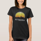 Retro Pennsylvania Pittsburgh Visitors Skyline Vin Tシャツ (正面)