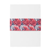 Retro Peonies Flower Backyard Wedding 招待状ベリーバンド (裏面例)