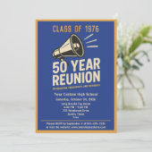 Retro Pep Rally Style 50 Year Class Reunion 招待状 (スタンド正面)