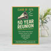 Retro Pep Rally Style 50 Year Class Reunion 招待状 (スタンド正面)