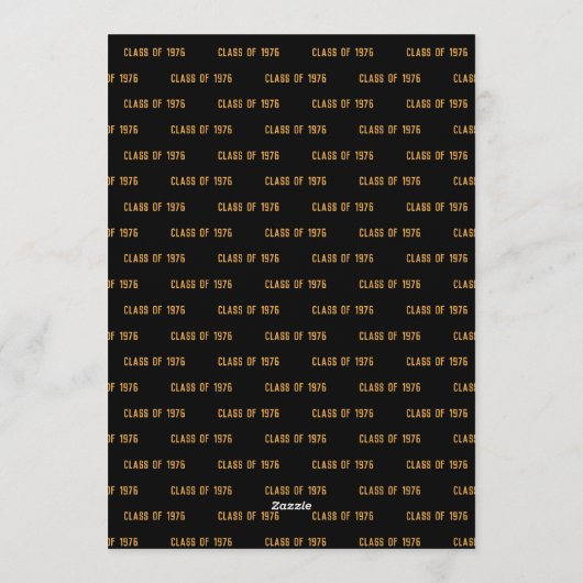 Retro Pep Rally Style 50 Year Class Reunion 招待状 (裏面)