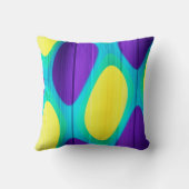 Retro Persian Carpet Peacock Feather Pattern  クッション (裏面)