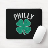 Retro Philly Philadelphia St Patricks Day Clover B マウスパッド (マウス)