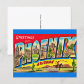 Retro Phoenix Arizona Postcard ポストカード (正面/裏面)