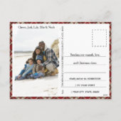 Retro Photo Santa Custom Address Classic Christmas シーズンポストカード (裏面)