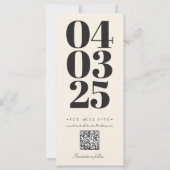 Retro Photobooth Typography Qrcode Save the Date I (裏面)