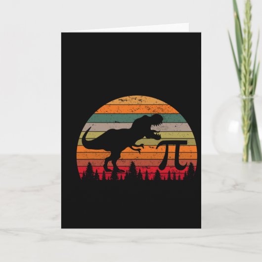 Retro Pi Day 3.14 Dinosaur Funny Pi Day Math Toddl カード (正面)