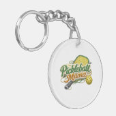 Retro Pickleball Mama Keychain Mother's Day キーホルダー (正面左)