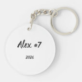 Retro Pickleball Mama Keychain Mother's Day キーホルダー (裏面)