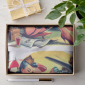 Retro Pilot Pin-up 薄葉紙 (ギフト)