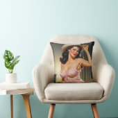 Retro Pin-up Girl with Cowboy hat クッション (椅子)