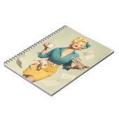 Retro Pin-Up Office Chic ノートブック (左側)