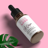 Retro Pink 2oz Dropper Bottle Wraparound ラベル