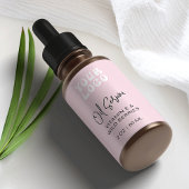 Retro Pink 2oz Dropper Bottle Wraparound ラベル