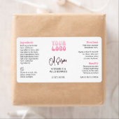 Retro Pink 2oz Dropper Bottle Wraparound ラベル (インサイチュ)