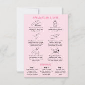 Retro Pink Acrylic Nails Care Guide Display Cards (裏面)