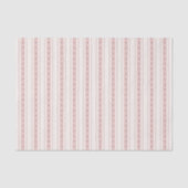 Retro Pink And Brown Heart Stripes Bakery 薄葉紙 (正面)